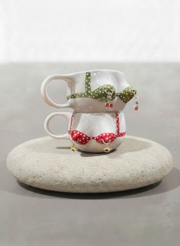 Charmlı Boob Fincan-Kırmızı