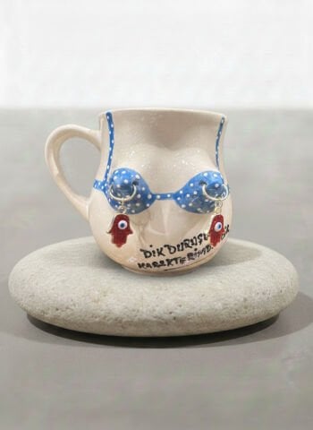 Charmlı Boob Kupa-Mavi