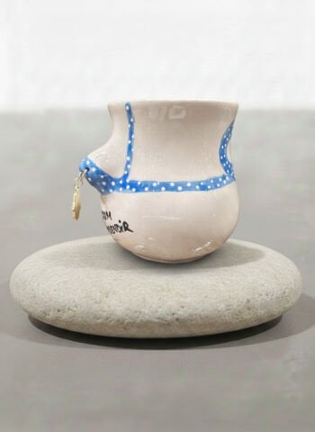 Charmlı Boob Kupa-Mavi