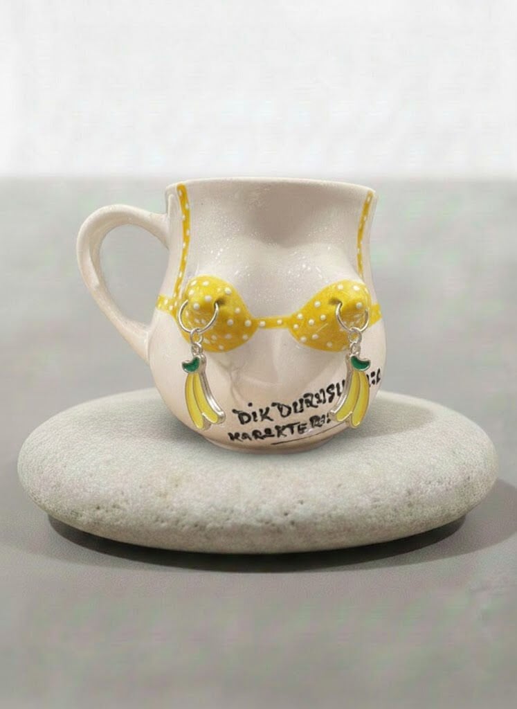 Charmlı Boob Kupa-Sarı