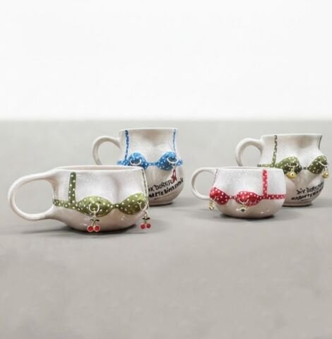 Charmlı Boob Kupa-Sarı