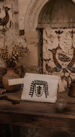 Tatoo Küçük Clutch-Özgürlük siyah