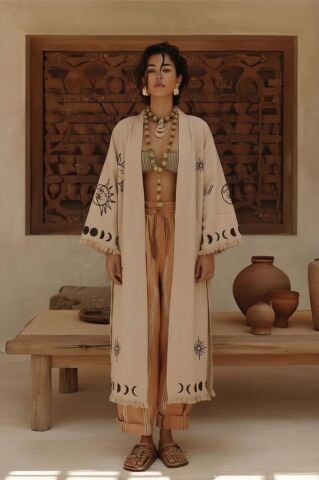 Ayahuska Kimono Bej